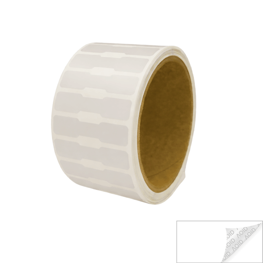 250 Clear No Residue Tamper-Evident Security Labels TamperGuard® Seal Sticker, Dogbone 1.75" x 0.375" (44mm x 9mm).