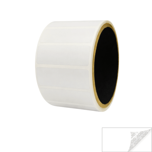 250 Clear No Residue Tamper-Evident Security Labels TamperGuard® Seal Sticker, Rectangle 2" x 0.5" (51mm x 13mm).