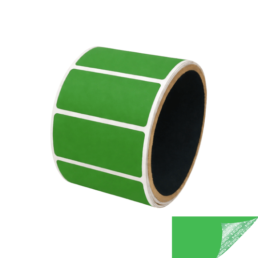 250 Green No Residue Tamper-Evident Security Labels TamperGuard® Seal Sticker, Rectangle 2" x 1" (51mm x 25mm).