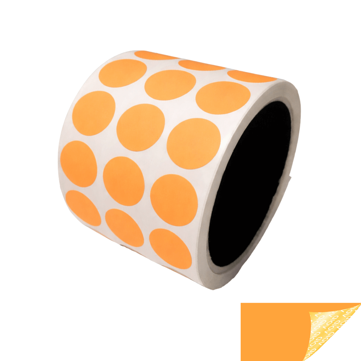 2,000 Orange No Residue Tamper-Evident Security Labels TamperGuard® Seal Sticker, Round/ Circle 0.75" diameter (19mm).