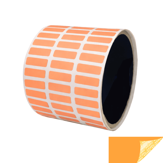 250 Orange TamperGuard® Tamper Evident Security Label Seal Sticker Non Residue, Rectangle 0.75" x 0.25" (19mm x 6mm).