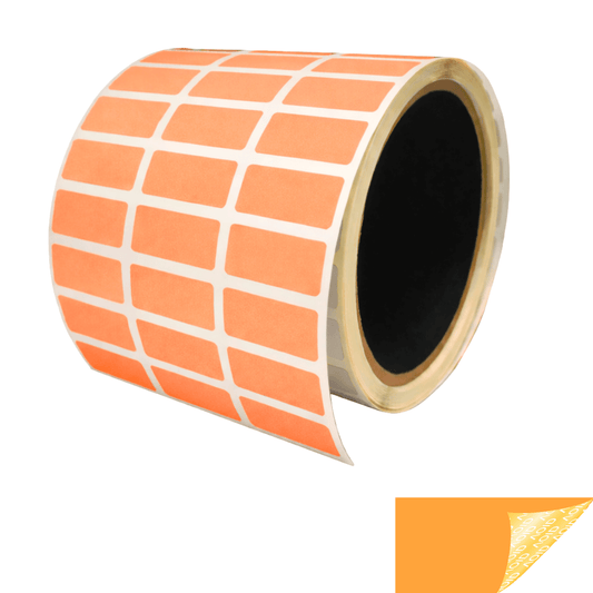 250 Orange TamperGuard® Tamper Evident Security Label Seal Sticker Non Residue, Rectangle 1"x 0.5" (25mm x 13mm).