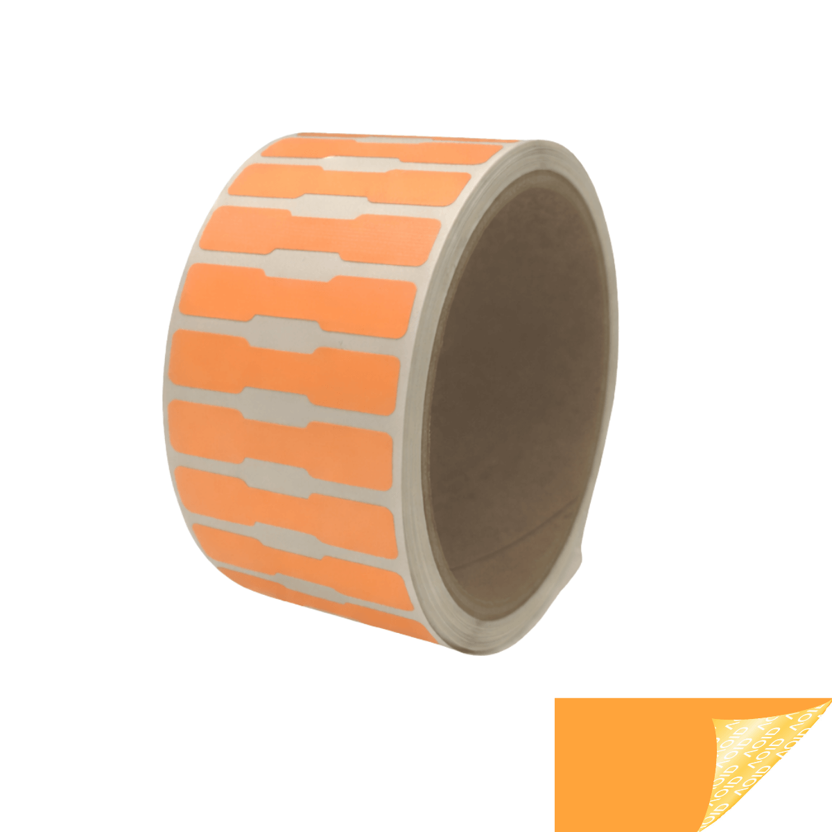 2,000 Orange No Residue Tamper-Evident Security Labels TamperGuard® Seal Sticker, Dogbone 1.75" x 0.375" (44mm x 9mm).