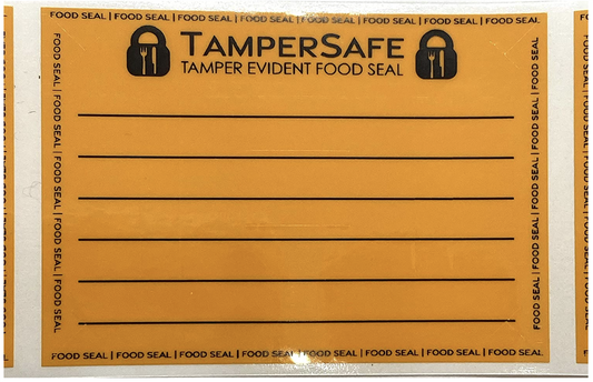 1,000 Neon No Residue Tamper-Evident Writable Food Seals Security Labels TamperGuard®s Size 2.37" x 1.75" (60mm x 44mm)