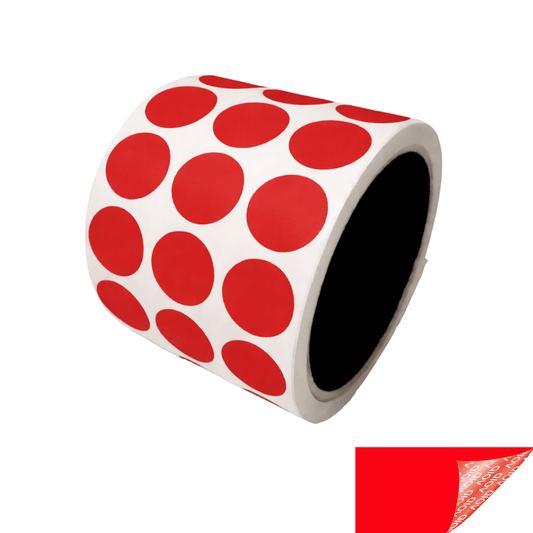 250 Red No Residue Tamper-Evident Security Labels TamperGuard® Seal Sticker, Round/ Circle 0.75" diameter (19mm).
