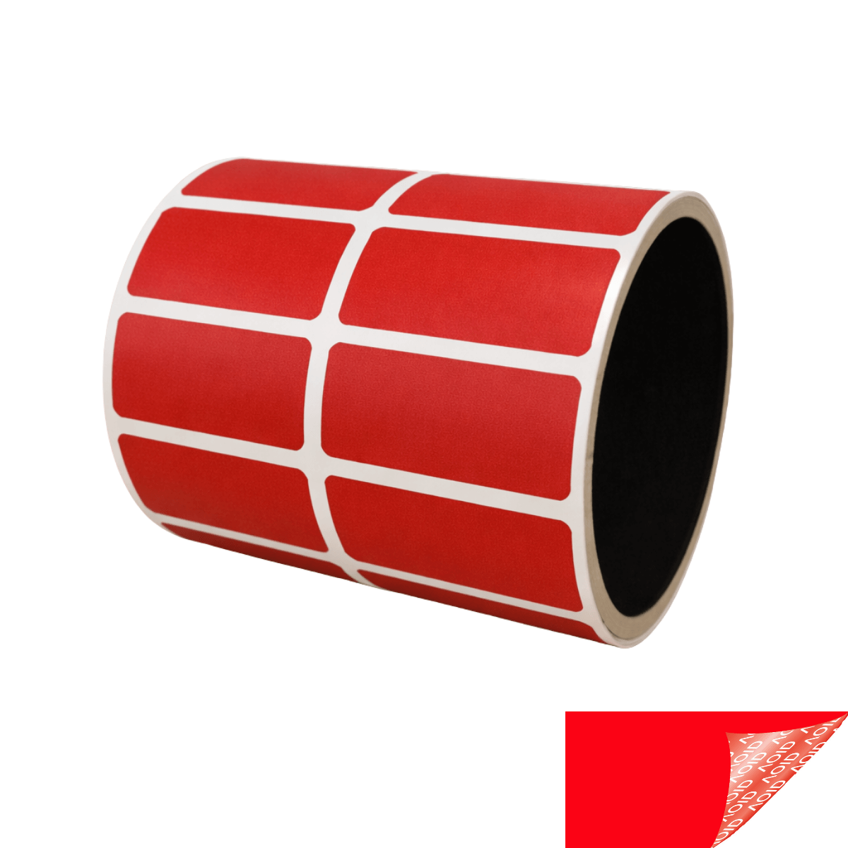 1,000 Red No Residue Tamper-Evident Security Labels TamperGuard® Seal Sticker, Rectangle 1.5" x 0.6" (38mm x 15mm).