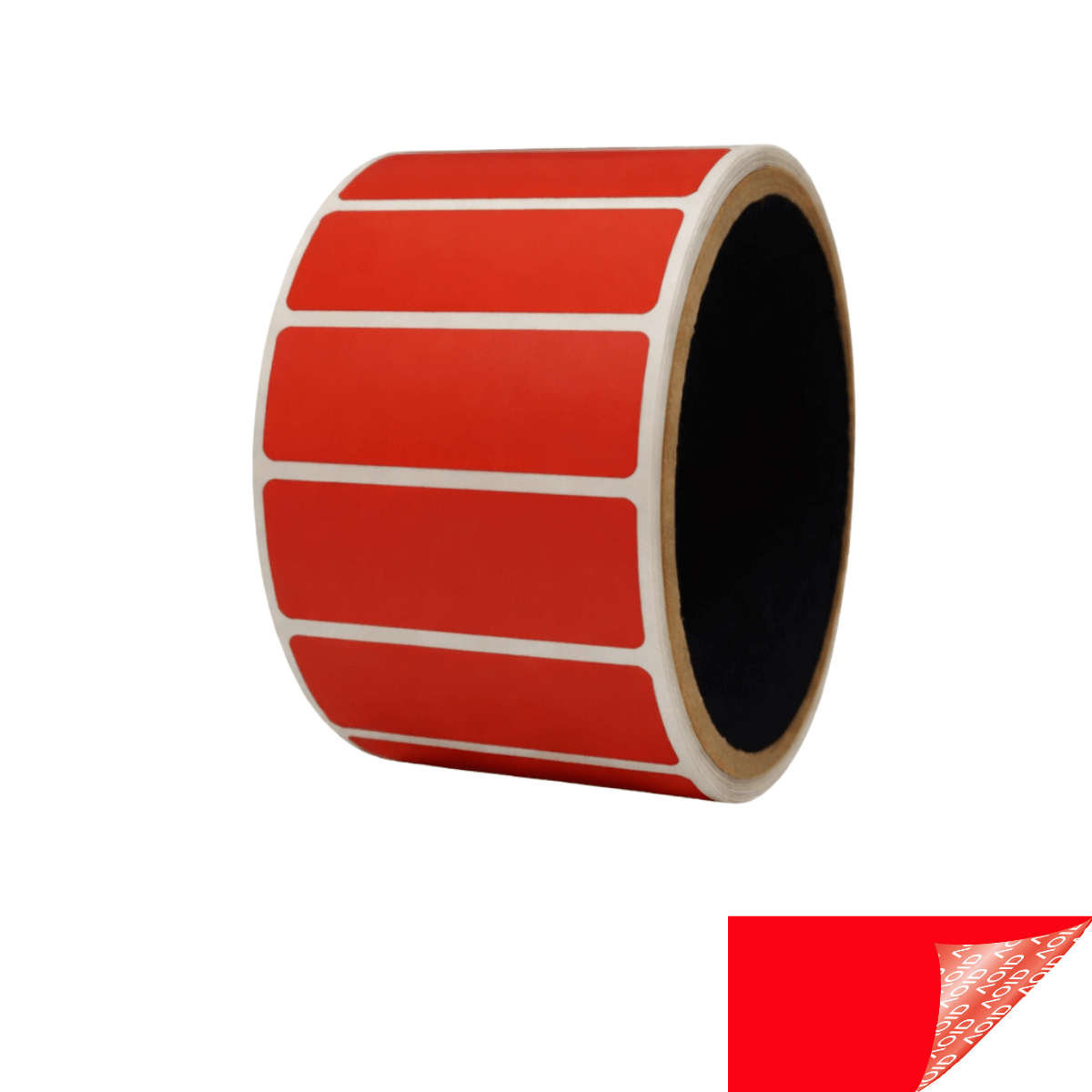 10,000 Red No Residue Tamper-Evident Security Labels TamperGuard® Seal Sticker, Rectangle 2" x 0.5" (51mm x 13mm)