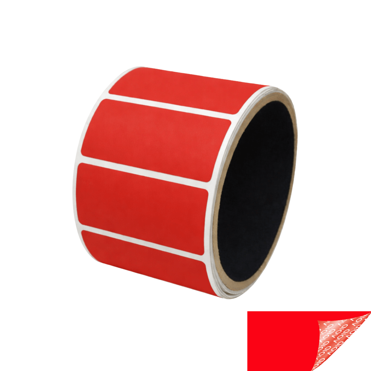 250 Red No Residue Tamper-Evident Security Labels TamperGuard® Seal Sticker, Rectangle 2" x 1" (51mm x 25mm).