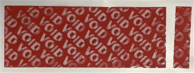 10,000 Red No Residue Tamper-Evident Security Labels TamperGuard® Seal Sticker, Rectangle 2.75" x 1" (70mm x 25mm).