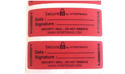 10,000 Secure.It Red Stickers No Residue Tamper-Evident Stickers -Tamper Proof Stickers -Security Seal -Tamper Resistant Labels TamperGuard®  -Quality Control TamperGuard®  -Unique Sequential Numbers.