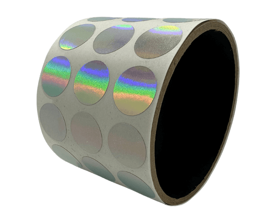 1,000 Rainbow No Residue Tamper-Evident Security Labels TamperGuard® Seal Sticker, Round/ Circle 0.75" diameter (19mm).