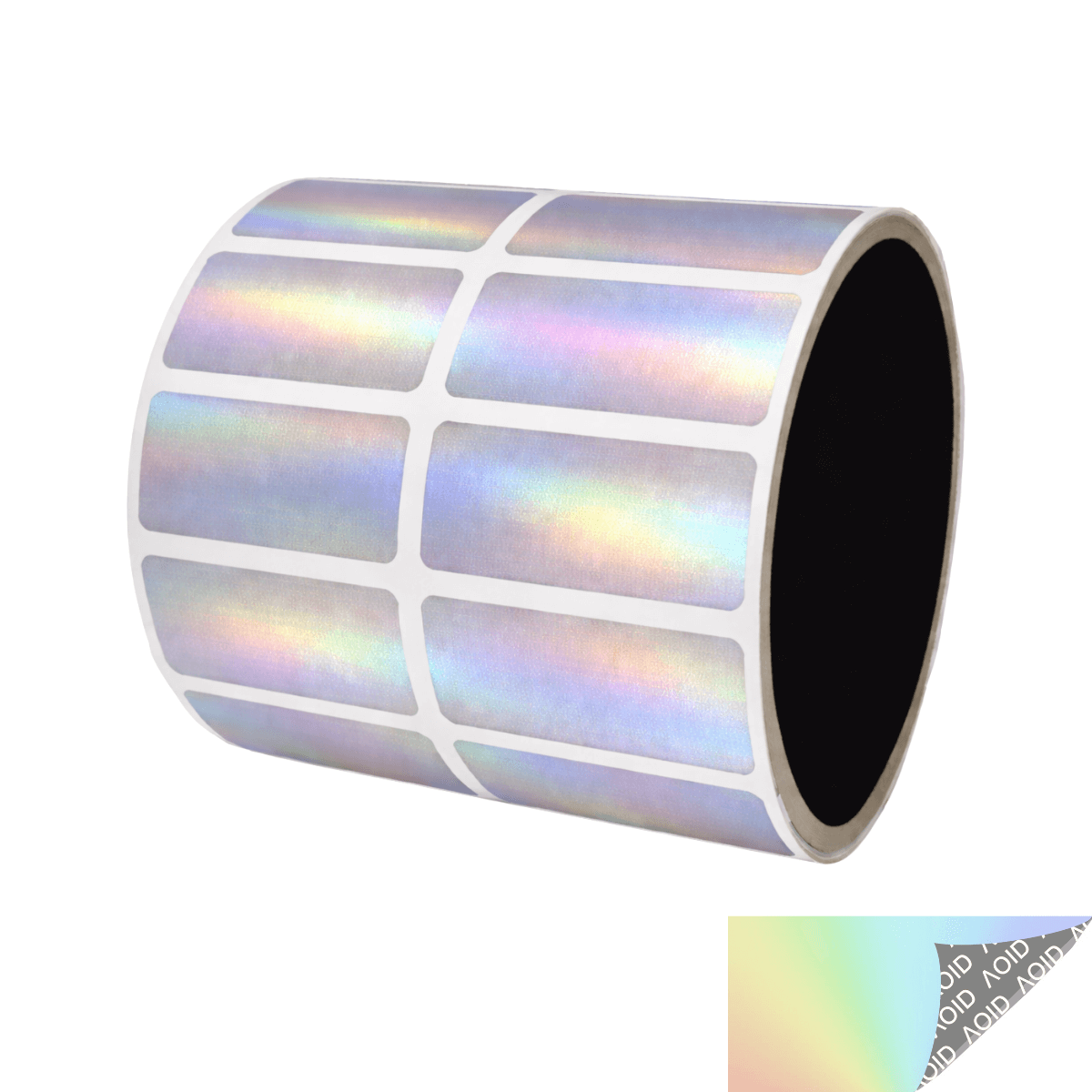 250 Rainbow No Residue Tamper-Evident Security Labels TamperGuard® Seal Sticker, Rectangle 1.5" x 0.6" (38mm x 15mm).