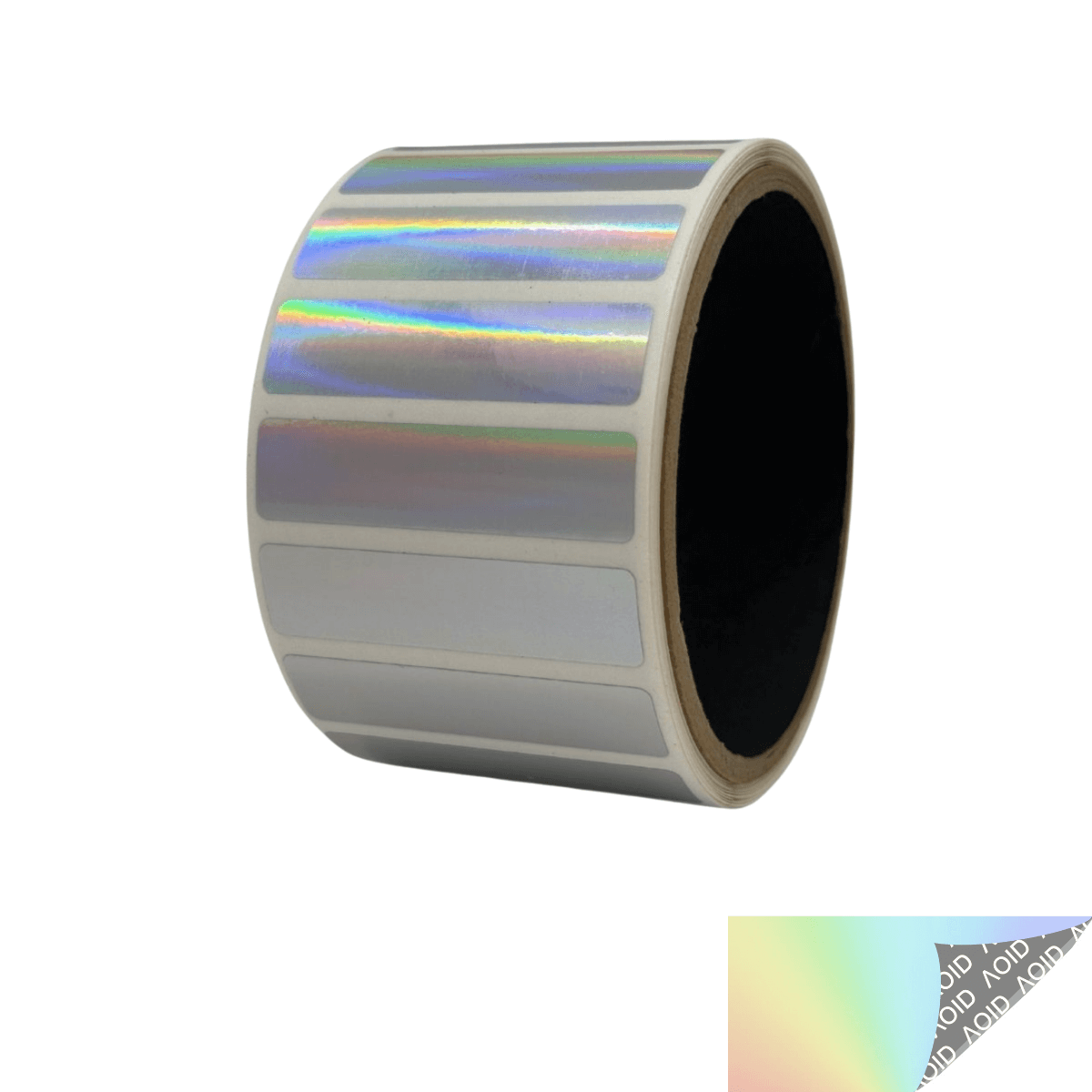 5,000 Rainbow No Residue Tamper-Evident Security Labels TamperGuard® Seal Sticker, Rectangle 2" x 0.5" (51mm x 13mm).