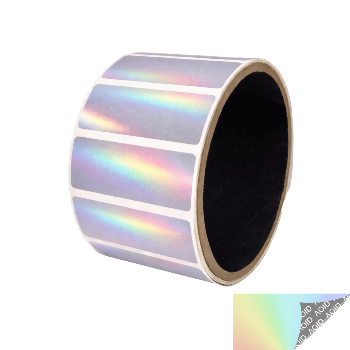 2,000 Rainbow TamperGuard® Tamper Evident Security Label Seal Sticker Non Residue, Rectangle 2" x 0.75" (51mm x 19mm).