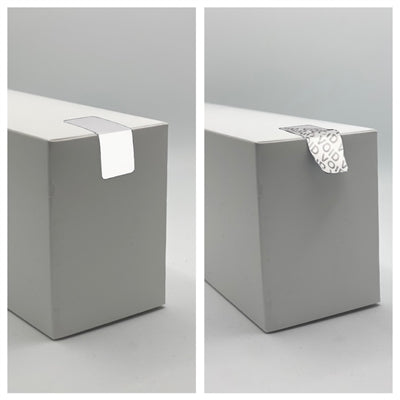 250 White No Residue Tamper-Evident Security Labels TamperGuard® Seal Sticker, Rectangle 1.5" x 0.6" (38mm x 15mm).