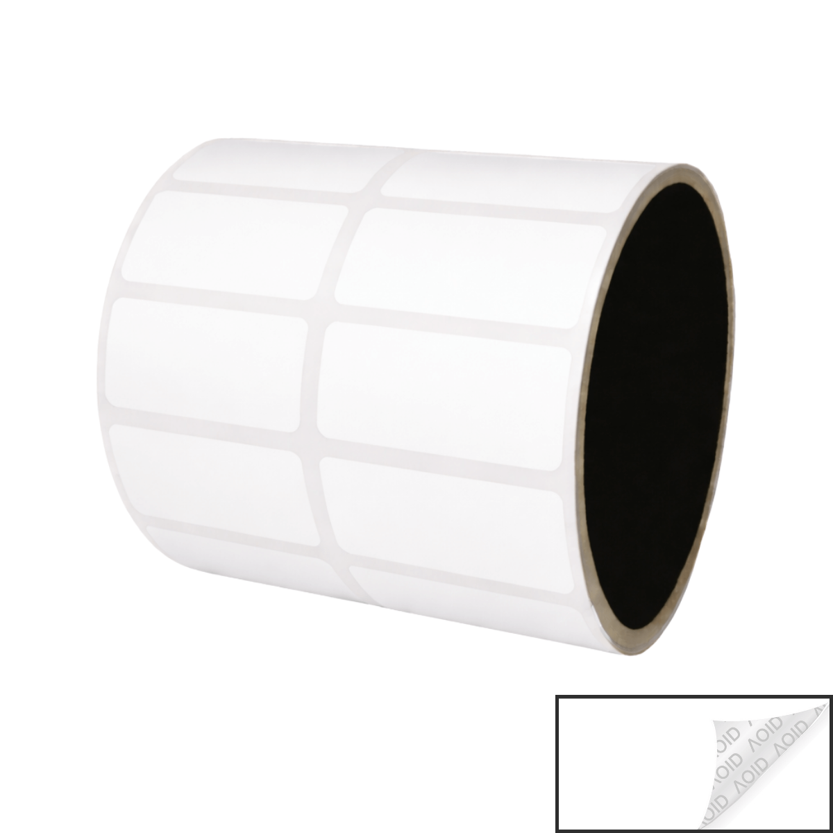 250 White TamperGuard® Non-Residue Labels — 1.5