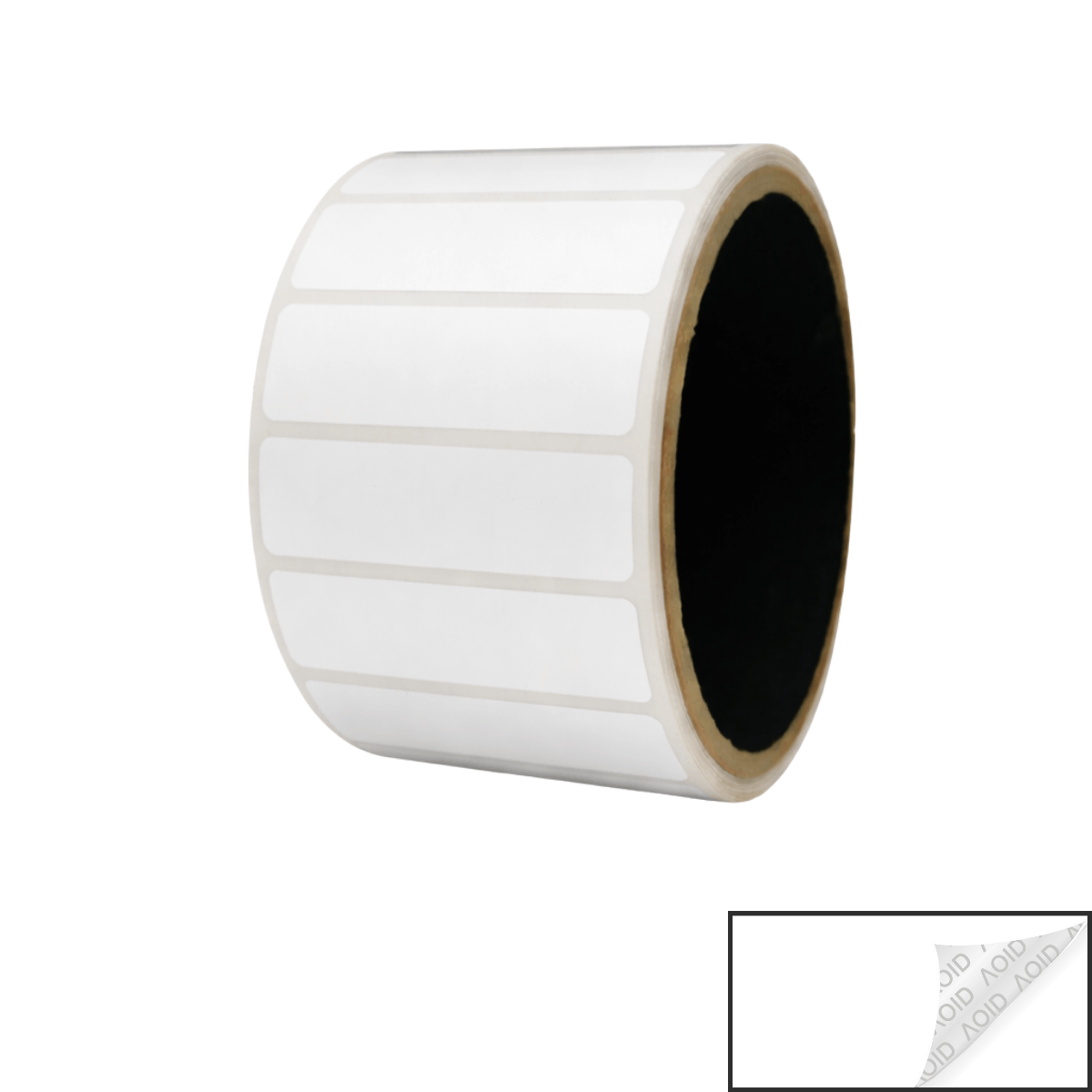 500 White No Residue Tamper-Evident Security Labels TamperGuard® Seal Sticker, Rectangle 2" x 0.5" (51mm x 13mm).