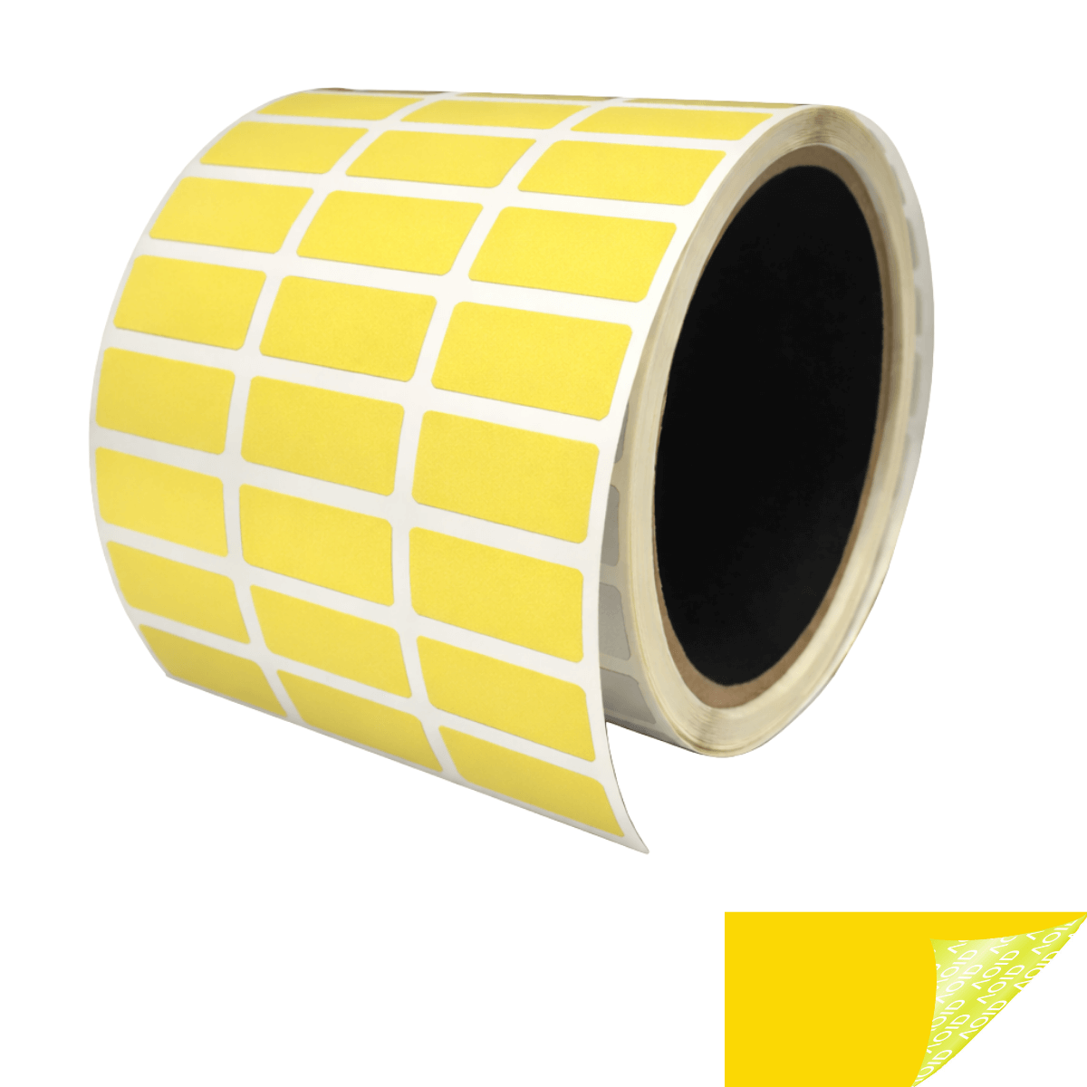 500 Yellow TamperGuard® Tamper Evident Security Label Seal Sticker Non Residue, Rectangle 1"x 0.5" (25mm x 13mm).