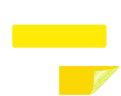 500 Yellow No Residue Tamper-Evident Security Labels TamperGuard® Seal Sticker, Rectangle 2" x 0.5" (51mm x 13mm).
