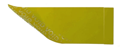 500 Yellow No Residue Tamper-Evident Security Labels TamperGuard® Seal Sticker, Rectangle 2.75" x 1" (70mm x 25mm).