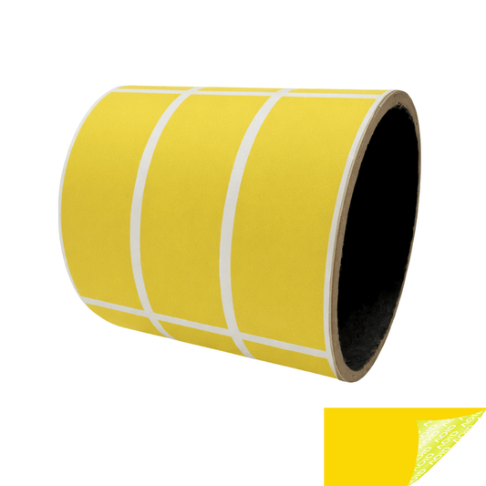 500 Yellow No Residue Tamper-Evident Security Labels TamperGuard® Seal Sticker, Rectangle 2.75" x 1" (70mm x 25mm).