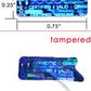 250 Blue Tamper Evident Holographic Security Label Seal Sticker, Rectangle 0.75" x 0.25" (19mm x 6mm).