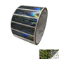 500 Tamper Evident Holographic Bright Black Security Label Seal Sticker, Rectangle 2" x 0.5" (51mm x 13mm).