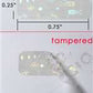 1,000 Clear Tamper Evident Holographic Security Label Seal Sticker, Rectangle 0.75" x 0.25" (19mm x 6mm).