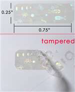 1,000 Clear Tamper Evident Holographic Security Label Seal Sticker, Rectangle 0.75" x 0.25" (19mm x 6mm).