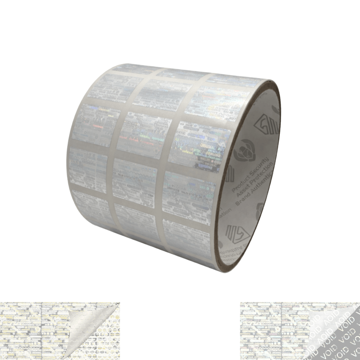 2,000 Clear Tamper Evident Holographic Security Label Seal Sticker, Rectangle .75" x 0.6" (19mm x 15mm).