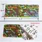 1,000 Gold Tamper Evident Holographic Security Label Seal Sticker, Rectangle 1.5" x 0.6" (38mm x 15mm).