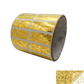 250 Gold Tamper Evident Holographic Security Label Seal Sticker, Rectangle 1.5" x 0.6" (38mm x 15mm).