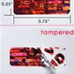 250 Red Tamper Evident Holographic Security Label Seal Sticker, Rectangle 0.75" x 0.25" (19mm x 6mm).