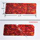 500 Red Tamper Evident Holographic Security Label Seal Sticker, Rectangle 1.5" x 0.6" (38mm x 15mm).