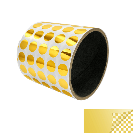 10,000 TamperVoidPro® Bright Gold Tamper-Evident Security Labels Seal Sticker, Round/ Circle 0.5" diameter (13mm).