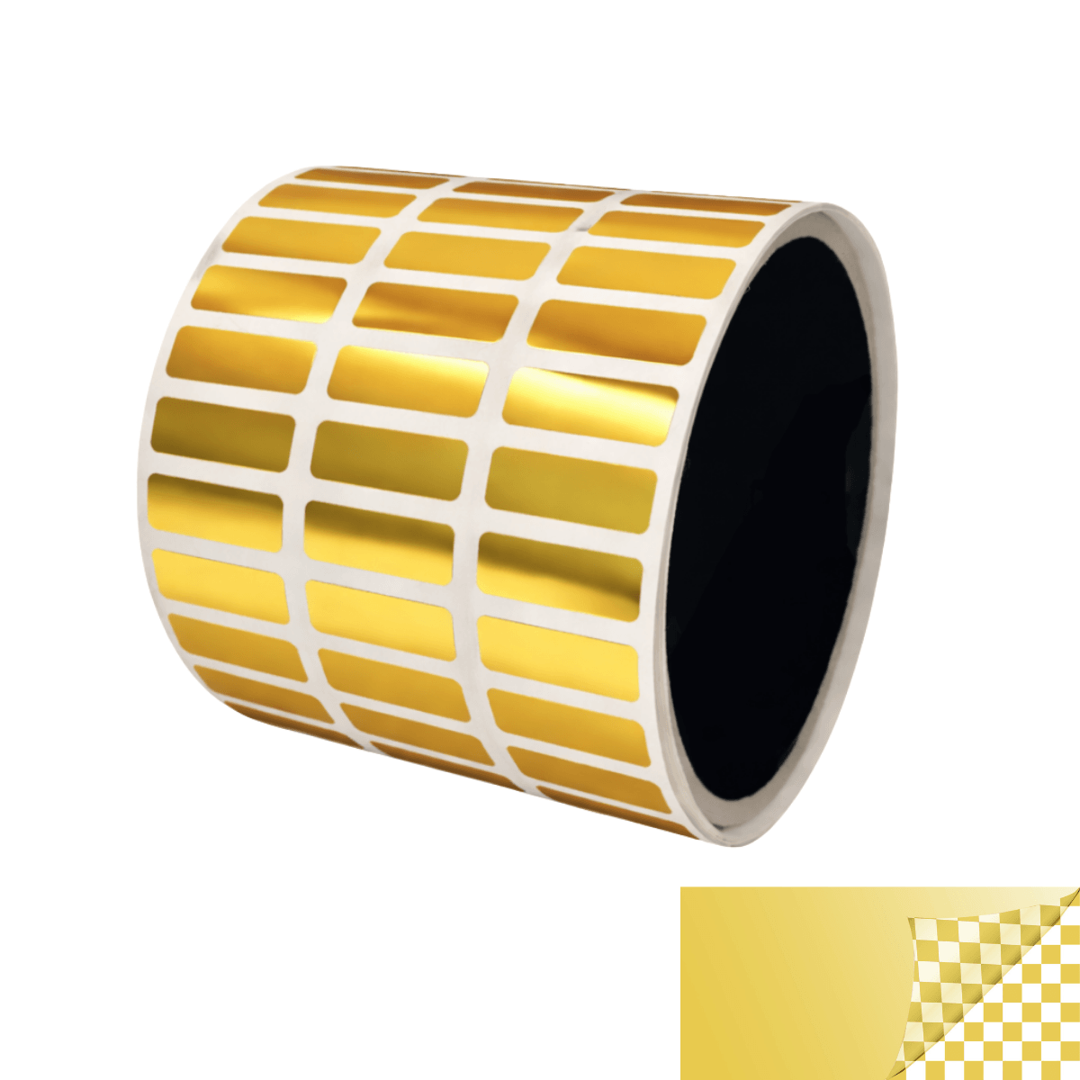 500 TamperVoidPro® Bright Gold Tamper-Evident Security Labels Seal Sticker, Rectangle 0.75" x 0.25" (19mm x 6mm).