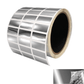 250 TamperVoidPro® Metallic Silver Chrome Tamper-Evident Security Labels Seal Sticker, Rectangle 1" x 0.5" (25mm x 13mm).