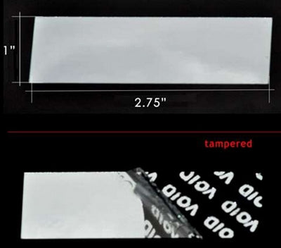 5,000 TamperVoidPro¬Æ Metallic Silver Chrome Tamper-Evident Security Labels Seal Sticker, Rectangle 2.75" x 1" (70mm x 25mm).