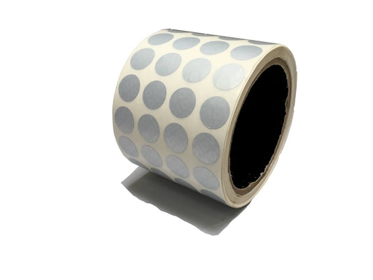 250 TamperVoidPro¬Æ Silver Matte Tamper-Evident Security Labels Seal Sticker, Round/ Circle 0.5" diameter (13mm).