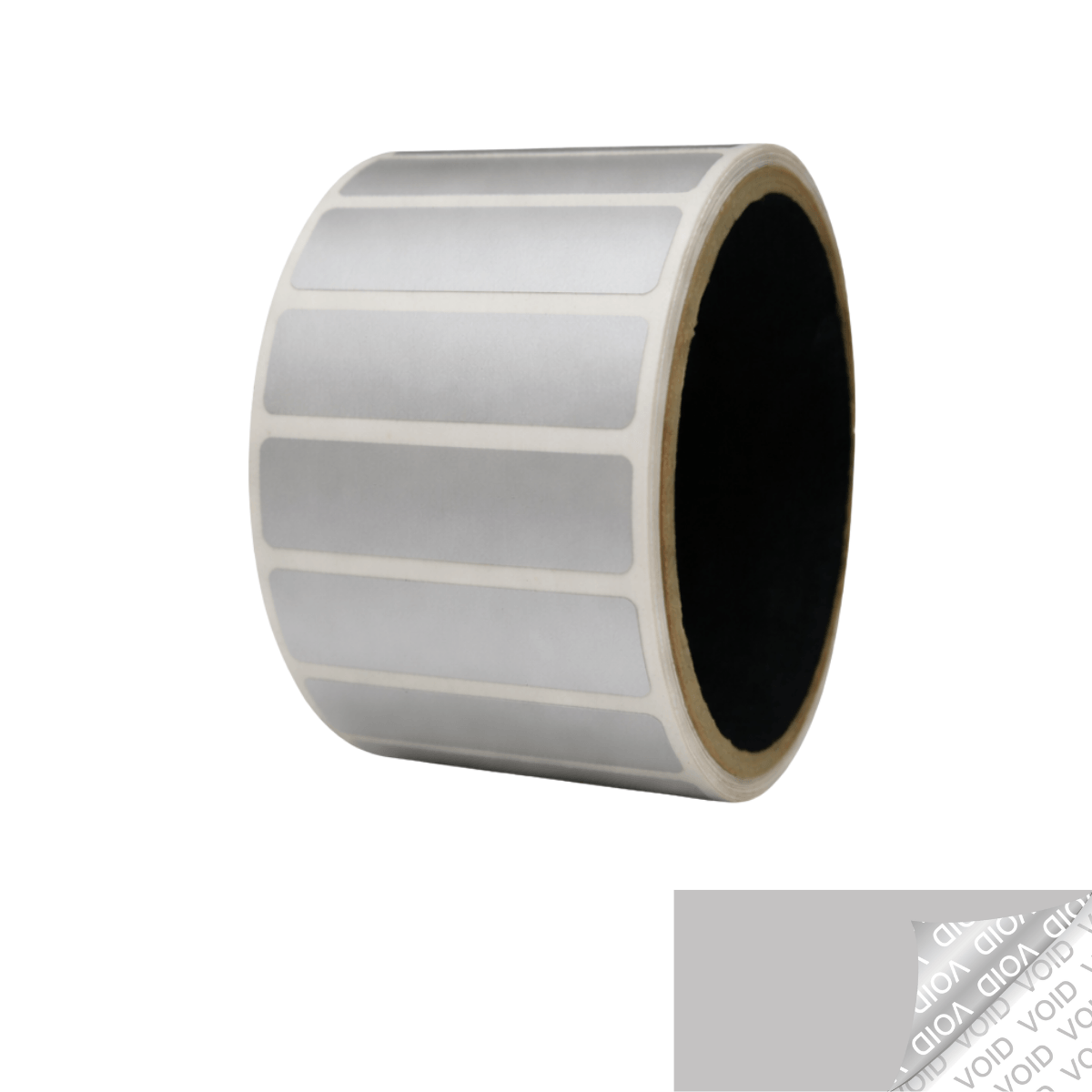 500 TamperVoidPro¬Æ Silver Matte Tamper-Evident Security Labels Seal Sticker, Rectangle 2" x 0.5" (51mm x 13mm).