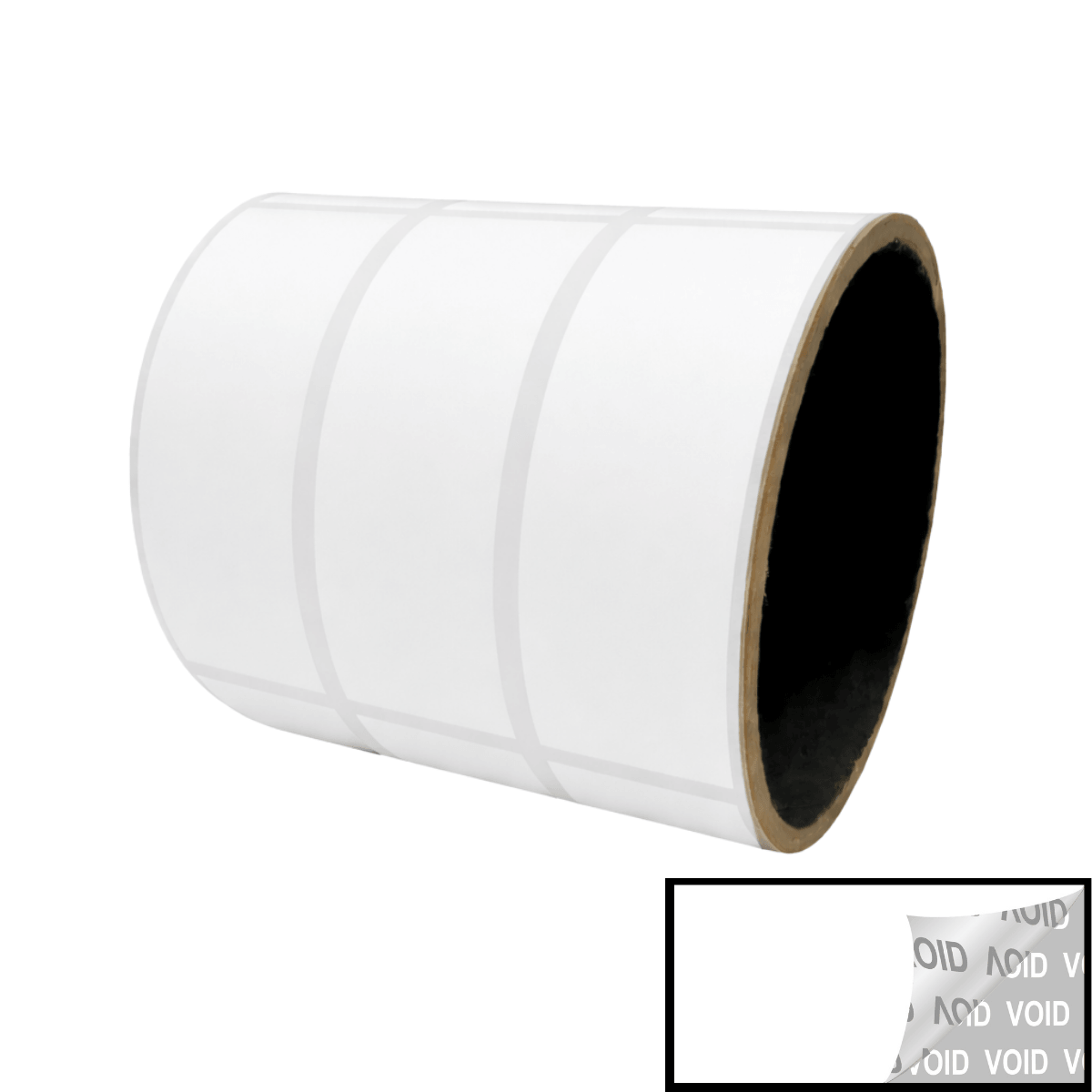 500 TamperVoidPro® White Tamper-Evident Security Labels Seal Sticker, Rectangle 2.75" x 1" (70mm x 25mm).