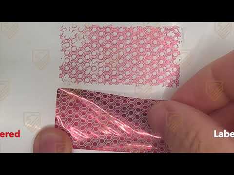 250 Red Tamper Evident Holographic Security Label Seal Sticker TamperMax®, Rectangle 2" x 0.75" (51mm x 19mm). Printed: Warranty Void if Removed + Serialization