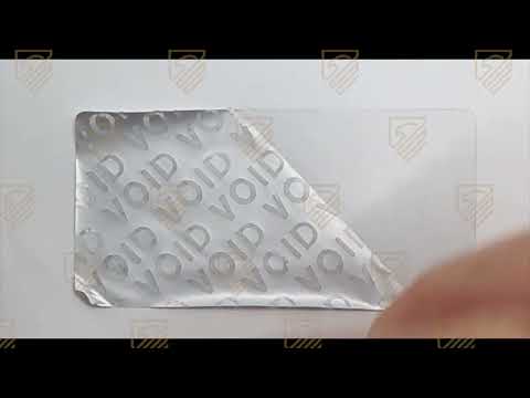 250 Silver Matte TamperGuard® Tamper Evident Security Label Seal Sticker Non Residue, Rectangle 0.75" x 0.25" (19mm x 6mm). Printed: Warranty Void if Removed + Serial Number.