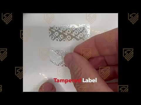 500 Silver Bright TamperVoid® Metallic Tamper Evident Security Labels Seal Sticker, Rectangle 2" x 0.5" (51mm x 13mm). Printed: Warranty Void if Removed + Serial Number