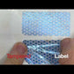 500 Tamper Evident Holographic Bright Blue Security Label Seal Sticker, Rectangle 2" x 0.5" (51mm x 13mm).