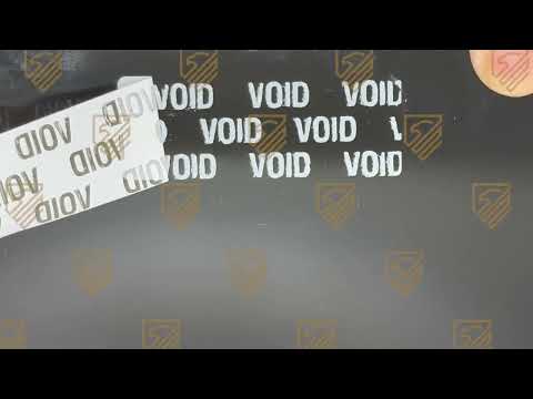 250 Tamper Evident Security Labels White TamperVoidPro Seal Sticker, Rectangle 2" x 0.75" (51mm x 19mm). Custom Printed. >Click on item details to customize.