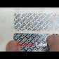 250 Tamper Evident Holographic Bright Black Security Label Seal Sticker, Rectangle 2" x 0.5" (51mm x 13mm).