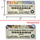 2,000 Security Label with Holographic Stripe Partially Destructible Size 2" x 1" (51mm x 25mm). >Click on item details to customize.
