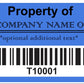 2,000 Custom Printed Two Colors Asset Identification Tags 1.5" x 0.6" (38mm x 15mm) >Click on item details to customize.