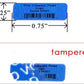 5,000 TamperColor® Blue Custom Printed Security Labels: Tamper Evident, Rectangle 0.75" x 0.25" (19mm x 6mm) >Click on item details to customize.